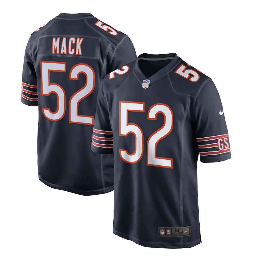 Men Chicago Bears #52 Khalil Mack Nike Navy Game Player NFL Jersey->chicago bears->NFL Jersey